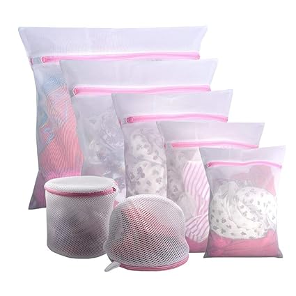 Wäschenetze Set 7-teilig für Waschmaschine, Dessous und Feinwäsche Wäschesack Wäschebeutel, Wäschenetze mit Reißverschluss Ko