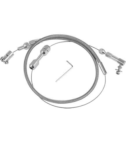 Amazon.com: Mr. Gasket 5659 Braided Stainless Throttle Cable