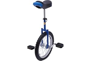 YUNLAIGOTOP 24 Inch Wheel Unicycle, Unicycle Bike, Leakproof Tire Wheel Cycling with Steel Rim, Unicycles for Adults, Daily Fitness Exercises/Cycling Exercises/Balance Training(Blue)