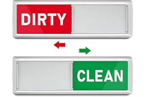 Dirty Clean Dishwasher Sign,Dishwasher Sign Clean Dirty Sign for Dish Washer Refrigerator for Kitchen (Silver)