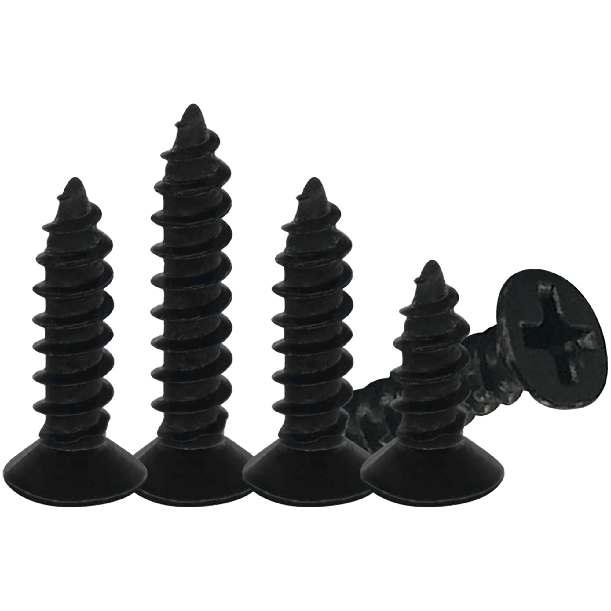 180 PCS M3 M4 Black Flat Head Phillips Self Tapping Wooden Screws
