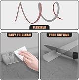 Zayejod 1M Grey Silicone Shower Tray Sealing Strip 2.5cm Beading Edge Seal view 7