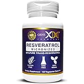 Genex Formulas Trans Resveratrol 1000mg Serving 99% Pure Micronized Pharmaceutical Grade Trans-Resveratrol + Bioperine Extract mad in a GMP & NSF Certified Facility (4X 250mg Cpasules 120ct)