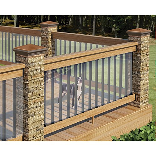 Bandwagon Clear Plastic Deck Railing Shield - By Cardinal Gates - 180" Long x 35" High