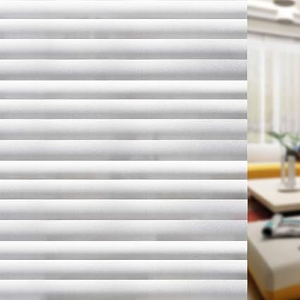 rabbitgoo blickdichte Fensterfolie Sichtschutzfolie Fenster Milchglasfolie Selbstklebend Folie Klebefolie für Bad Duschwand S