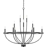 Capital Lighting HomePlace 428501MB Greyson Urban/Industrial Vine-Style Round Chandelier, 12-Light 720 Total Watts, 40" H x 4