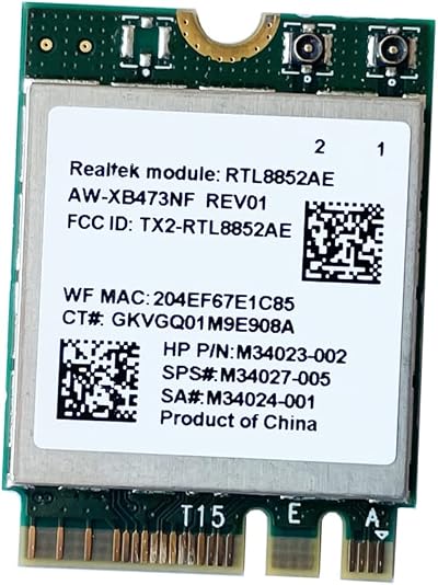 Tsadeer AW-XB473NF WiFi 6 AX M.2 Bluetooth 5.2 RTL8852AE 802.11AC/AX NGFF Card