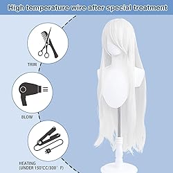 UTIEHD 100cm / 40 Inch Long Wig, Universal Anime