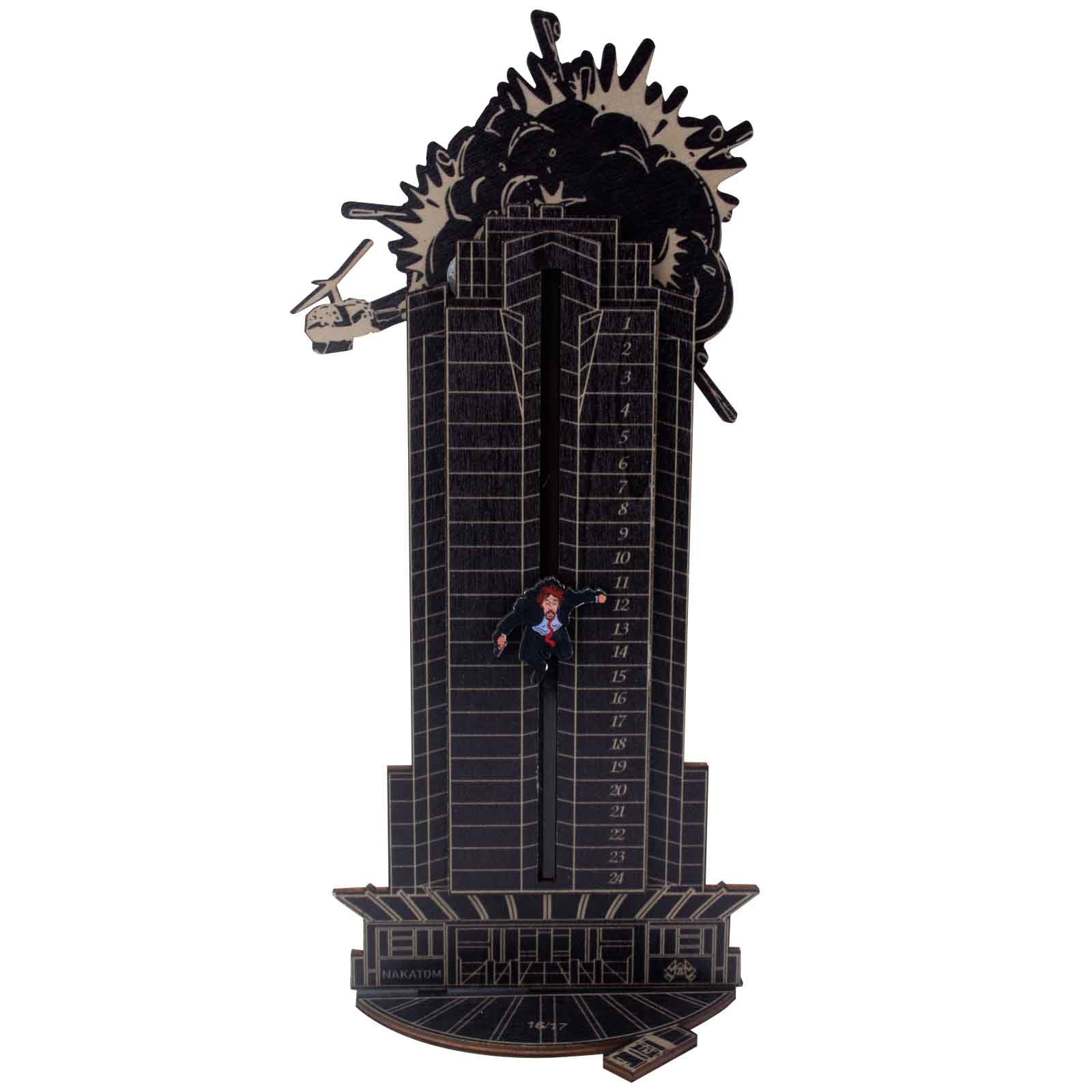 Christmas Die Hard Advent Calendar,GWAWG Christmas Countdown Calendars,Christmas Hans Gruber Interactive Advent Calendar for Tabletop Decorations,Party Favors, Classroom Prizes,Xmas Gift (Black)