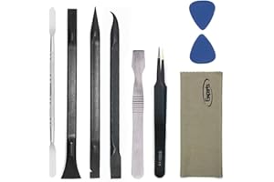 Ewparts 9 PCS Professional Electronics Tool Kit Plastic Pry Tool Kits Opening Pry Tool Repair Kit Plastic Spudger Tool Kit Phone Screen Repair Kit Mobile Tweezers for Laptop Screen Opening Repair Kit