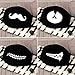 fomei 6 Pack Cool Luminous Unisex Cotton Blend Anti Dust Face Mouth Mask Black for Man Woman