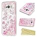 S8 Plus Case, Mavis's Diary Colorful Painting 3D Design Quicksand Cover Soft TPU Bumper Clear Case with Bling Glitter Shiny Diamonds Sparkle Flowing Liquid Stars for Samsung Galaxy S8 Plus, Unicorn