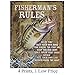 Fishing Posters Wall Art Prints - Set of Four (8X10) Vintage Unframed Reproduction Photos - Great For Fishermen, Home Decor or Gifts - Heddon, Lunkers
