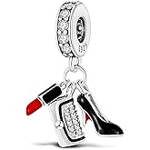 MULA 925 Sterling Silver Charms for Bracelets and Necklaces Lipstick and Bag Dangle Pendants Tower Camera Beads Jewelry Charms for Women