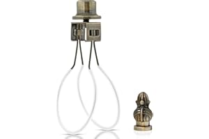 EMNOOTI Lamp Shade Light Bulb Clip Adapter,Lamp Shade Holder with Cap Knob Finial and Silicone Levelers,Clip on Lampshade Adapter to Keep Lamp Shade in Place (Bronze)