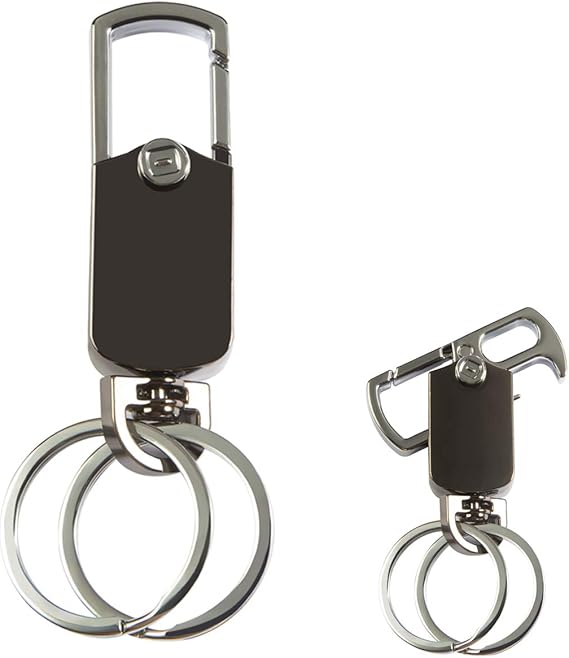 Amazon Co Jp キーチェーン キーリング メタルキーリング キーホルダー メンズキーチェーン Us サイズ Keychain 1 Pack With 3 Key Rings 服 ファッション小物
