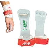 Reisport Protec High Bar Gymnastics Leather Grips for Men - USA | Triple Strength Hand Grips for Gymnastics Bars - Equipment &amp; Accessories for Advanced Gymnasts, Hook Loop / Double Buckle