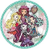 Fabulous Ever After High Birthday Party Round Luncheon Plates, Green, Paper, 9