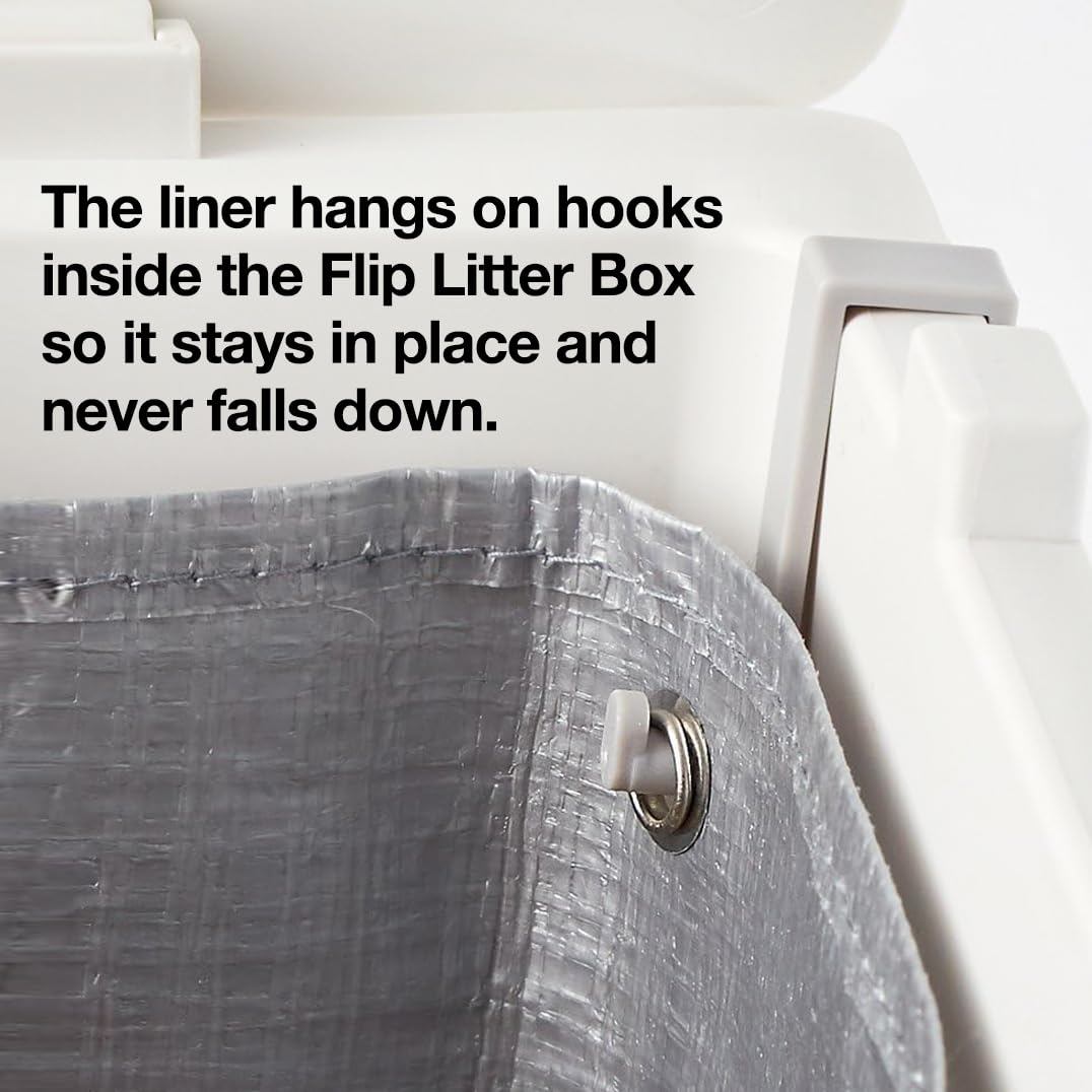 Modkat Flip Litter Box Includes Scoop and Reusable Liner (White