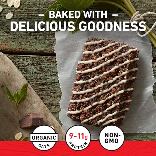 CLIF BAR – COOL MINT CHOCOLATE WITH CAFFEINE – MADE WITH ORGANIC OATS – ENERGY BARS – NON-GMO – PLANT BASED PROTEIN BARS (10 PACK)