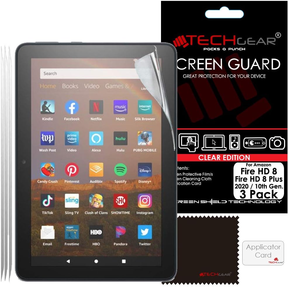 TECHGEAR [3 Pack All New Fire HD 8" / HD 8" Plus Screen Protectors