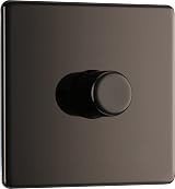 BG Electrical Intelligent Single Wall Dimmer Switch 200W Black Nickel view 1