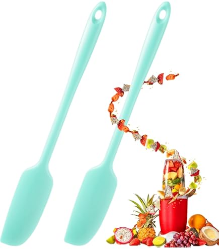 Set De 3 Espátulas De Silicona - Resistente Al Calor, Mango Largo (24cm)