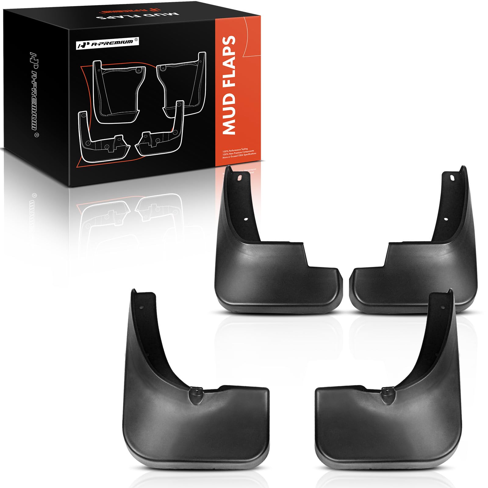 Photo 1 of A-Premium Set of 4PCS Mud Flaps Splash Guards Mudguards Mudflaps with Hardware Accessories Compatible with Toyota Highlander, 2008 2009 2010, Sport Utility, Front and Rear (Driver & Passenger Sides)