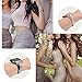 bayite Metal Bands Compatible with Fitbit Versa/Versa 2, Bling Bracelets with Rhinestones Woman Girls, Black