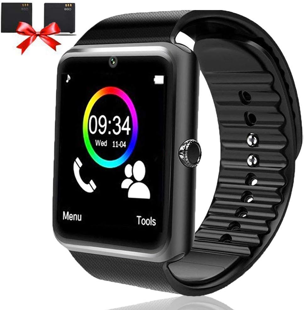 OumuEle Bluetooth Smart Watch-SmartWatch for Android Phones with SIM Card Slot Camera, Fitness Watch with Sleep Monitor Pedometer Watch for Men Women Kids Compatible iPhone Samsung LG Huawei …
