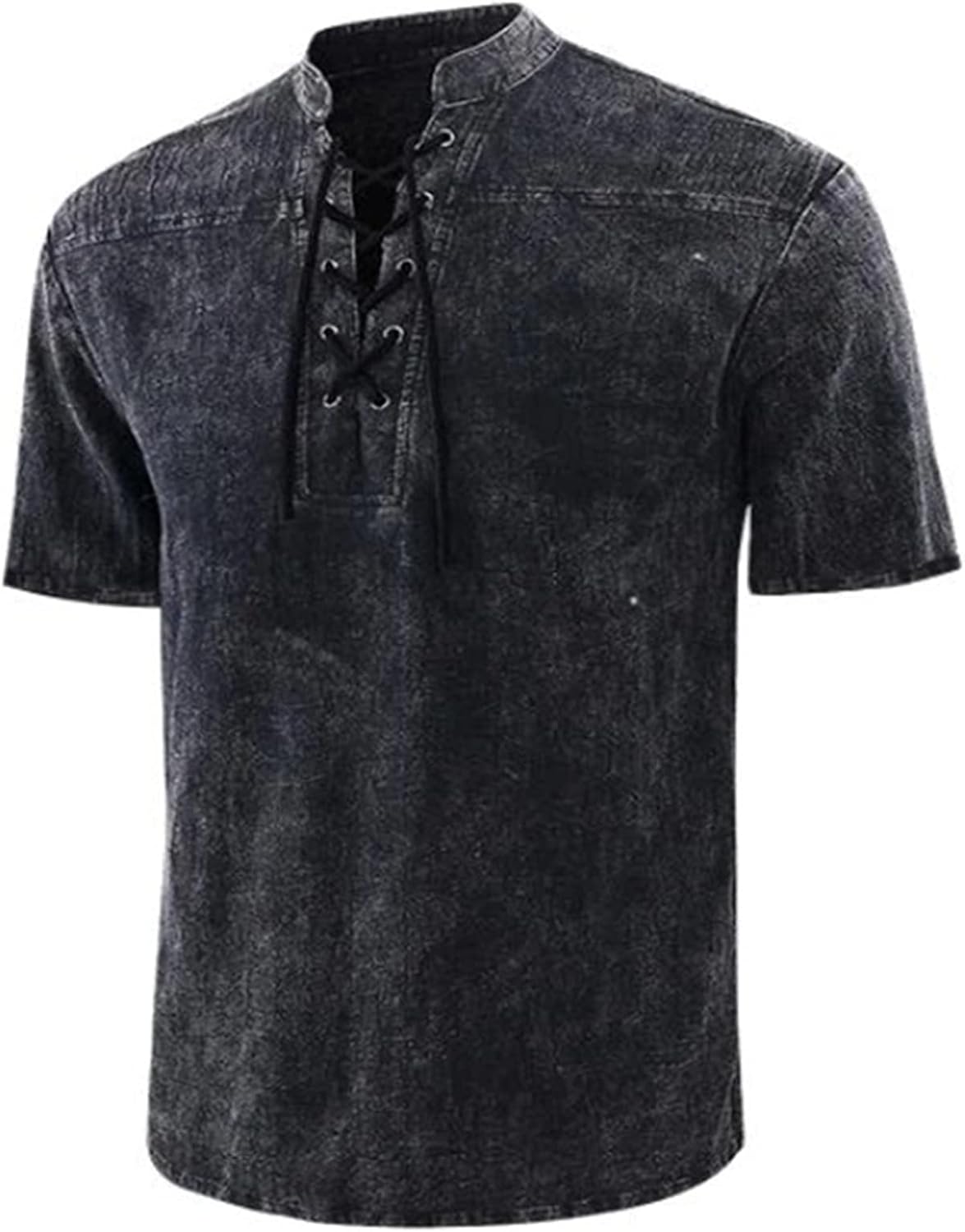 Men's Vintage LaceUp Shirts Medieval Renaissance Pirate Costume Retro