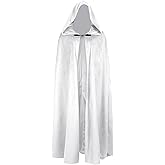 JPXH Medieval Cloak with Hood Renaissance Cape for Men and Women Halloween Costume