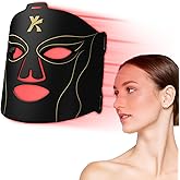 YKeluxon Face Mask Light Therapy, LED Red Light Therapy for Face, Infrared & Red Light Therapy for Face, 6000mAh Rechargeable Portable Redlight Facial Device for Home Use