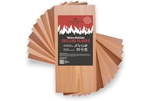 Wildwood Grilling Signature 5” x 11” Cedar Grilling Planks (12-Pack) - USA-Made & Sourced - Adds Delicate, Earthy Flavor to Food - 100% Natural Product for Salmon, Seafood, Veggies & Fruit