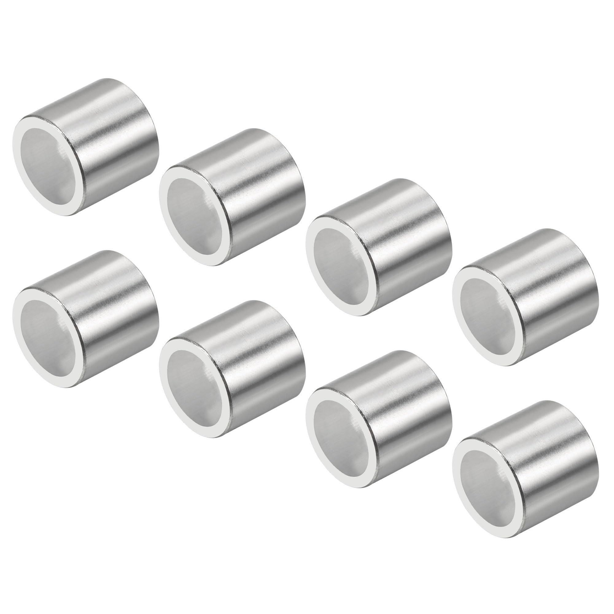 M METERXITY 8 Pack Spacers - Inline Axle Bearing Spacer Washers Aluminum Hardware, Apply to Roller Skating/Outdoors (8mm ID, Silver)