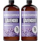 Lab Bulks Essential Oil (2-Pack) Lavender Essential Oil for Diffusers, Candles, Hair, Spray, Home – 16 oz Bulk