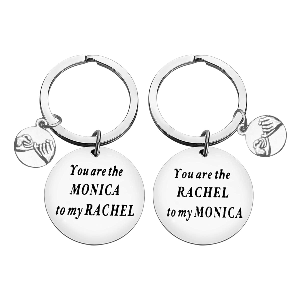 Ximalun Best Friend Keyrings Friendship Gifts for Women You are the Monica to My Rachel Keyring Set Christmas Birthday Gifts Valentines Day Gifts Tv Show Merchandise Friends Gifts for Women