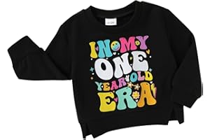 YOUNGER STAR Baby Girl 1st Birthday Outfit in My One Year Old Era Sweatshirt Long Sleeve Shirt Top Fall Winter Clothes