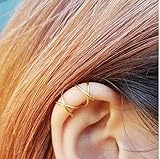 14k Gold Filled Ear Cuff No Piercing Earcuff Silver Gold or Rose Gold Double Ear Cuff or Criss Cross 1 Pair Ear Cuffs Simple Ear Cuff Fake Cartilage Earring