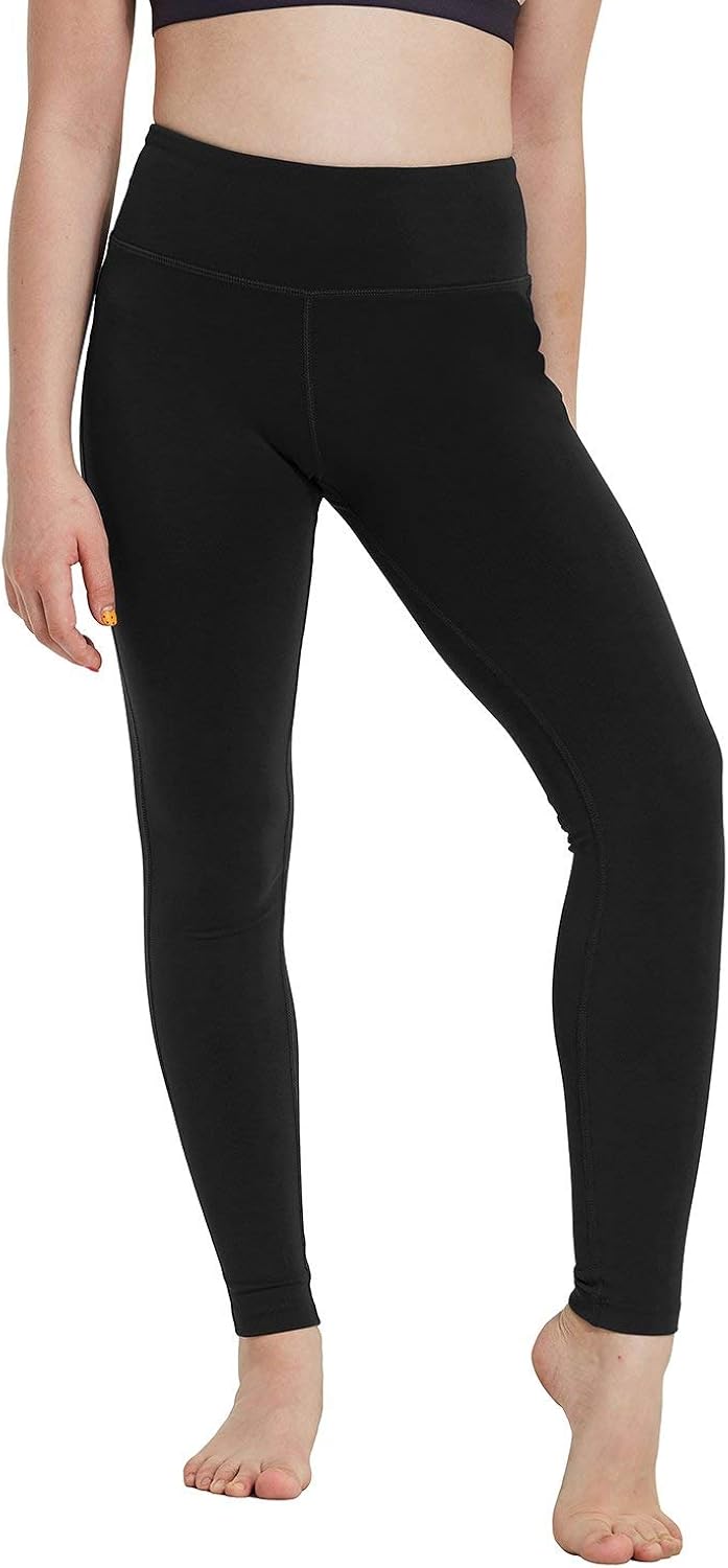 BALEAF Youth Girl's Athletic Dance Leggings Compression Pants Running Active Yoga Tights with Back Pocket: Clothing