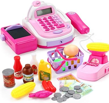 pretend play supermarket checkout