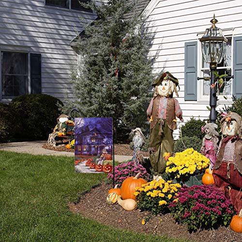 CandyHome 2 Pack Halloween Garden Flags 12 x 18 Inches Double Sided Happy Halloween Flag, Decorative Pumpkin House Yard Flags - Thumbnail 5