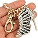 High Heel Shoe Key Chain Rhinestone Key Ring Keychain Purse Charm Gift Black