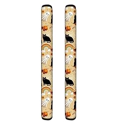 ASQVTIFE Black Cat Refrigerator Door Handle Covers