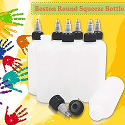 Muiyaneq 20 Pack 4oz/120ml Plastic Boston Squeeze