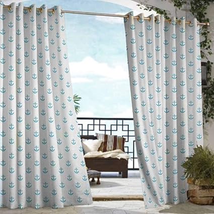 Amazon Com Anchor Outdoor Curtain Pole Blue Small Vivid Icons