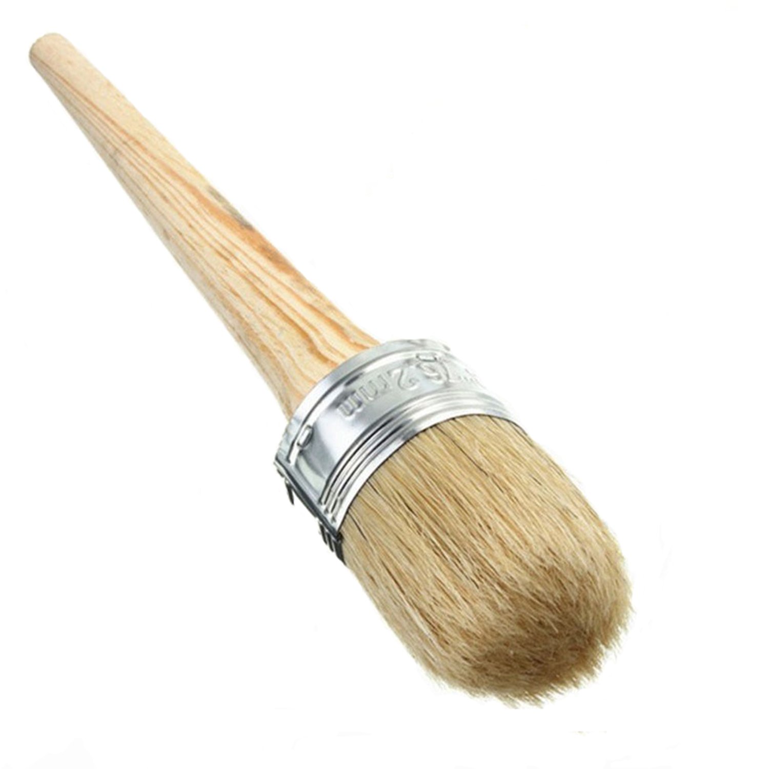 Chalk Paint Wax Brush for Painting or Waxing, Natural Bristle Round Paint Brushes, Perfect for Furniture, Stencils, Home Decor, Wood