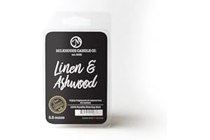 Milkhouse Candle Company, Linen & Ashwood, Creamery Collection Soy Wax Fragrance Melts, 5.5 ounce