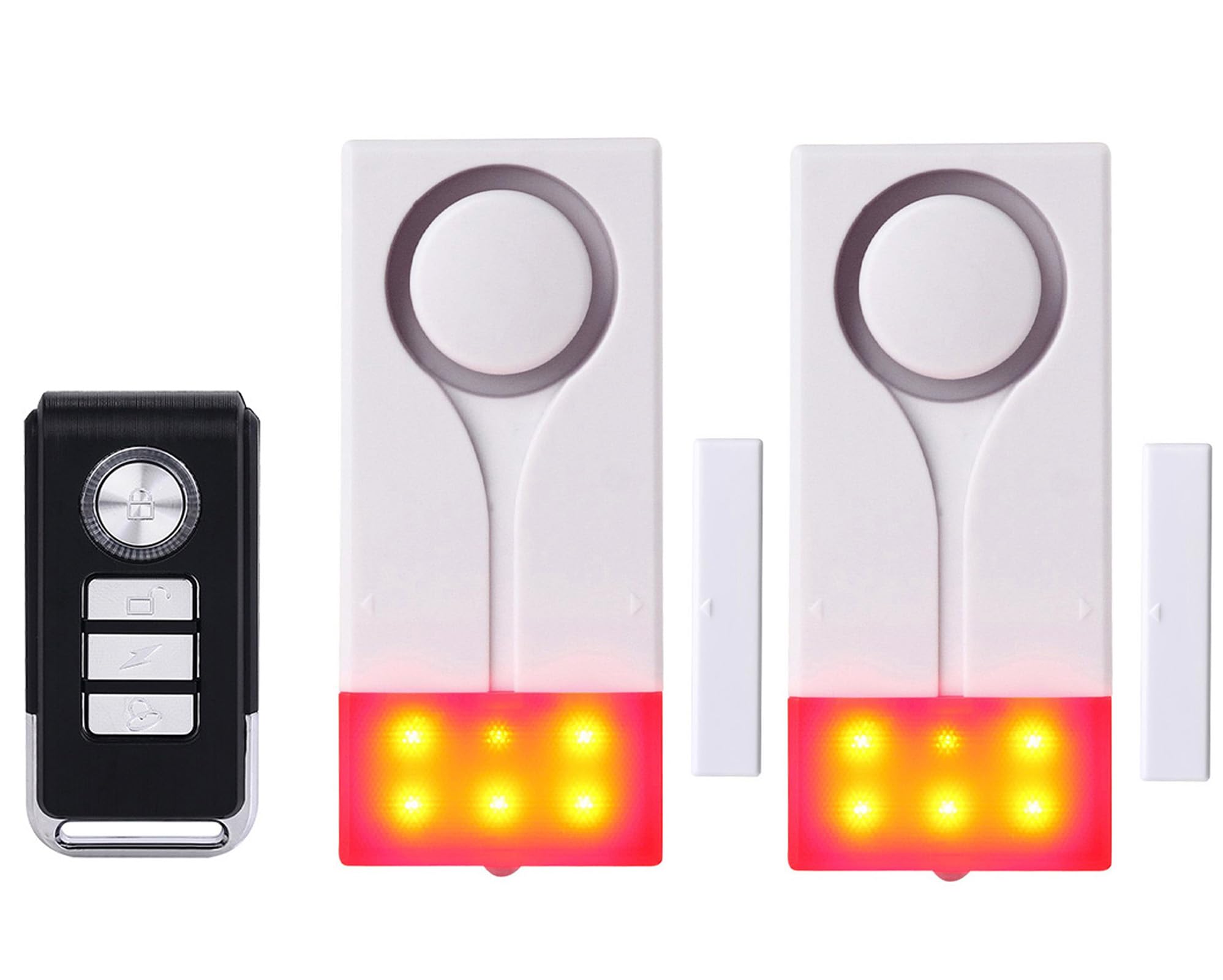 Meichoon Window Door Alarm Wireless for Home Security Sensor Anti Theft Burglar Doorbell Chime DIY Protection Ideal for Pool Garage Apartment and RV with 2 Alarm and 1 Remote Control