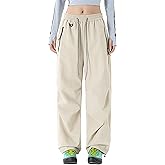 FEOYA Women Cargo Pants Waterproof Quick-Dry Parachute Hiking Pants with Zipper Pockets Baggy Pants for Outdoor Travel